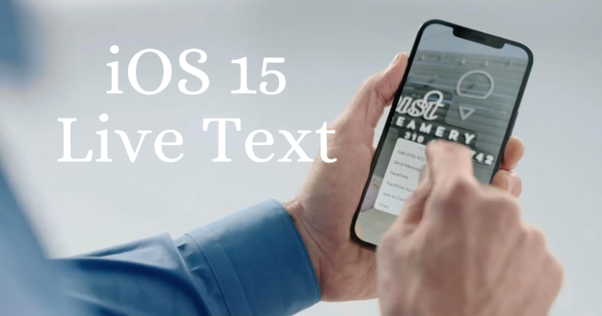 ios 15 Live text